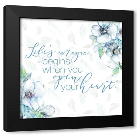 Life Magic Black Modern Wood Framed Art Print by Loreth, Lanie