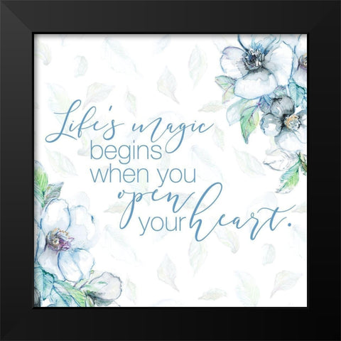 Life Magic Black Modern Wood Framed Art Print by Loreth, Lanie