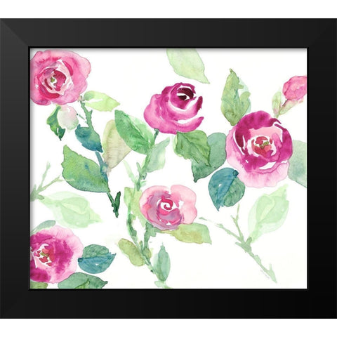 A Roses Promise Black Modern Wood Framed Art Print by Loreth, Lanie