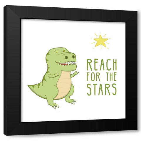 Reach for the Stars Black Modern Wood Framed Art Print by Edwins, Hugo