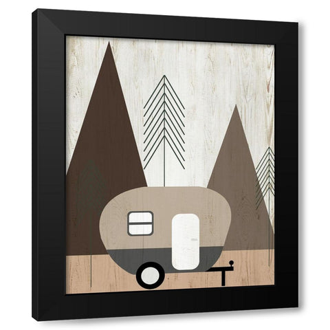 Adventure Travel I Black Modern Wood Framed Art Print with Double Matting by Quach, Anna