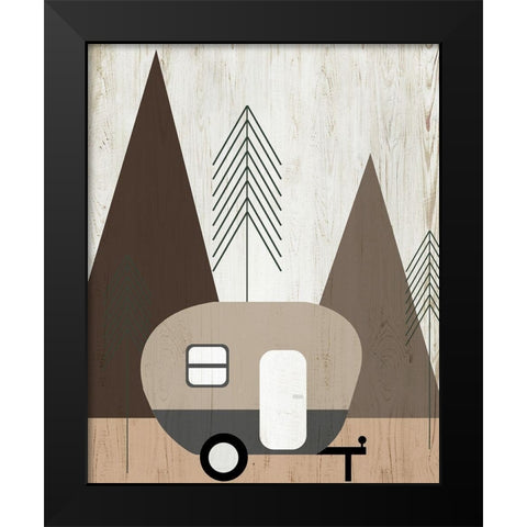 Adventure Travel I Black Modern Wood Framed Art Print by Quach, Anna