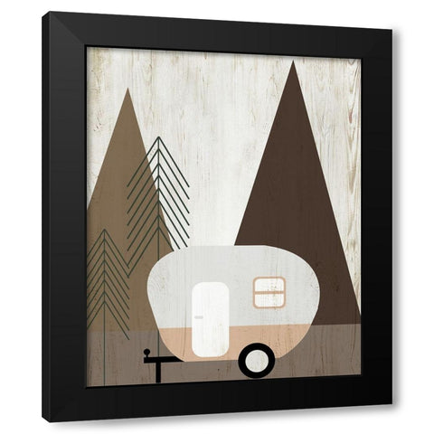 Adventure Travel II Black Modern Wood Framed Art Print with Double Matting by Quach, Anna
