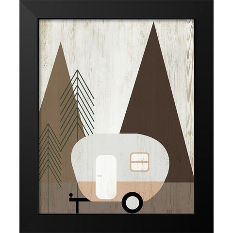 Adventure Travel II Black Modern Wood Framed Art Print by Quach, Anna