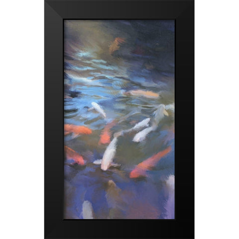 Koi Pool I Black Modern Wood Framed Art Print by Meneely, Dan