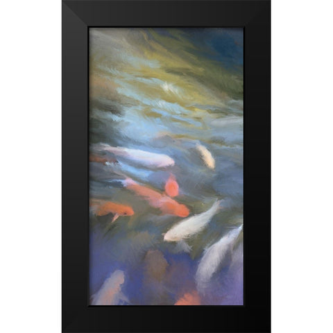 Koi Pool II Black Modern Wood Framed Art Print by Meneely, Dan