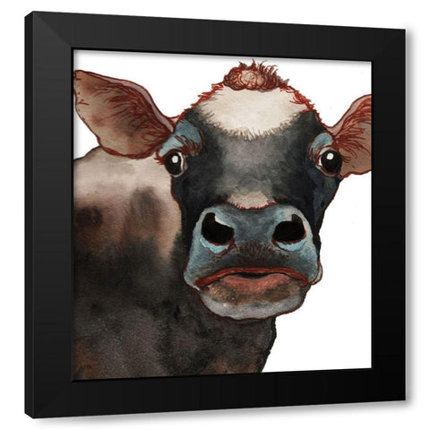 Bessie Black Modern Wood Framed Art Print by Medley, Elizabeth