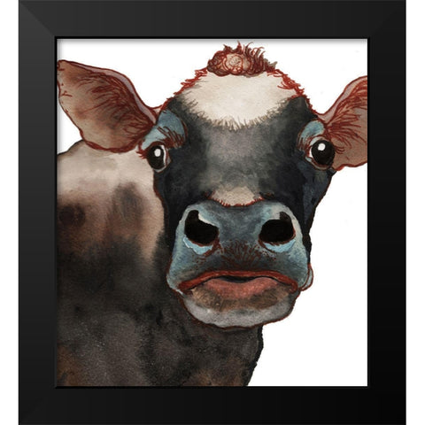 Bessie Black Modern Wood Framed Art Print by Medley, Elizabeth