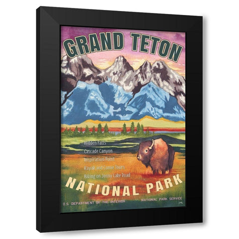 Grand Teton National Park Black Modern Wood Framed Art Print by Medley, Elizabeth