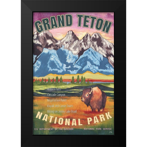 Grand Teton National Park Black Modern Wood Framed Art Print by Medley, Elizabeth