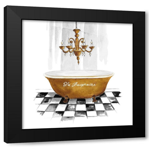 La Baignoire Black Modern Wood Framed Art Print with Double Matting by Pinto, Patricia