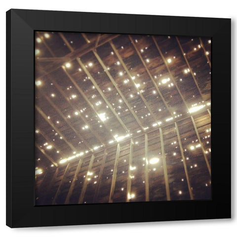 Moonbeams Through The Roof Black Modern Wood Framed Art Print by Meneely, Dan