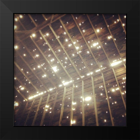 Moonbeams Through The Roof Black Modern Wood Framed Art Print by Meneely, Dan