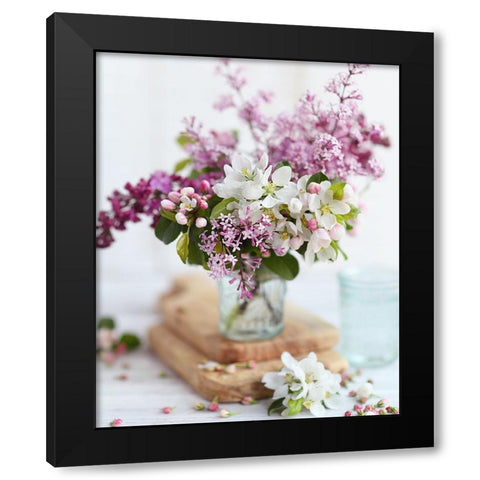Happiness in a Vase Black Modern Wood Framed Art Print with Double Matting by Gardner, Sarah