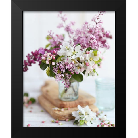 Happiness in a Vase Black Modern Wood Framed Art Print by Gardner, Sarah