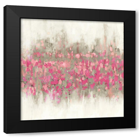 Crossing Abstract II Black Modern Wood Framed Art Print with Double Matting by Meneely, Dan