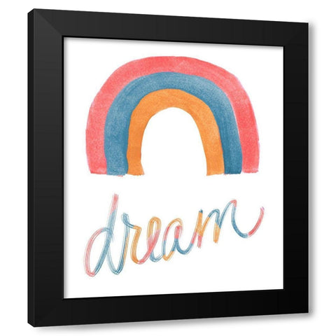 Rainbow Dream Black Modern Wood Framed Art Print with Double Matting by Navas, Emily