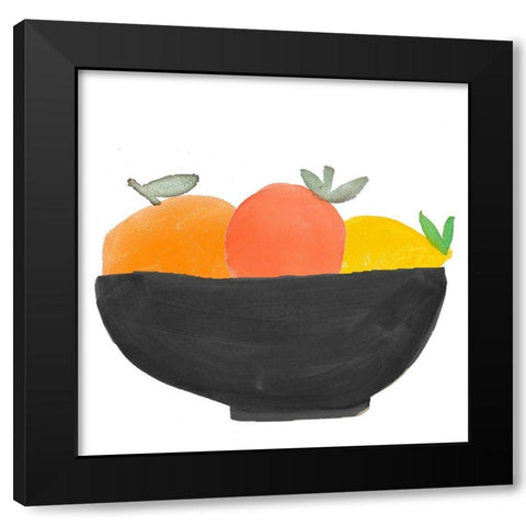 Fruit Bowl II Black Modern Wood Framed Art Print by Navas, Emily