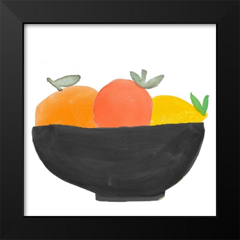 Fruit Bowl II Black Modern Wood Framed Art Print by Navas, Emily