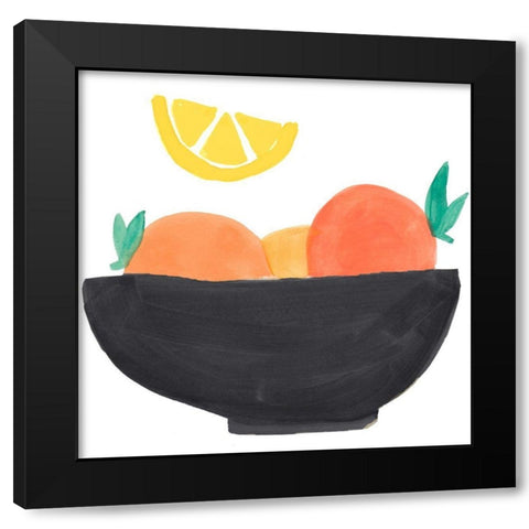 Fruit Bowl I Black Modern Wood Framed Art Print with Double Matting by Navas, Emily