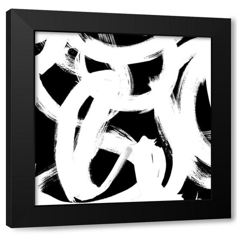 White Trails I Black Modern Wood Framed Art Print by Navas, Emily