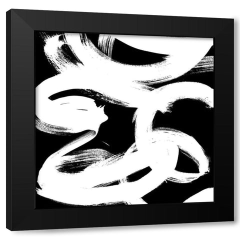 White Trails II Black Modern Wood Framed Art Print by Navas, Emily
