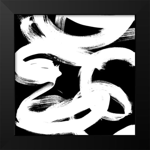 White Trails II Black Modern Wood Framed Art Print by Navas, Emily