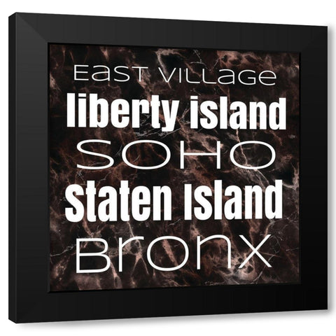 New York Boroughs I Black Modern Wood Framed Art Print by Medley, Elizabeth