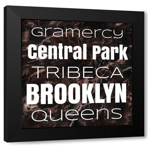 New York Boroughs II Black Modern Wood Framed Art Print by Medley, Elizabeth