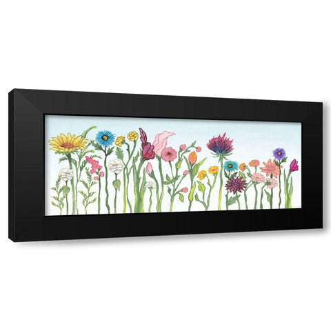 Swaying Blooms II Black Modern Wood Framed Art Print by Medley, Elizabeth