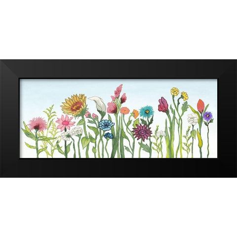 Swaying Blooms I Black Modern Wood Framed Art Print by Medley, Elizabeth