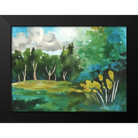 Small Village II Black Modern Wood Framed Art Print by Medley, Elizabeth