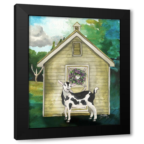 Goat Shed II Black Modern Wood Framed Art Print with Double Matting by Medley, Elizabeth