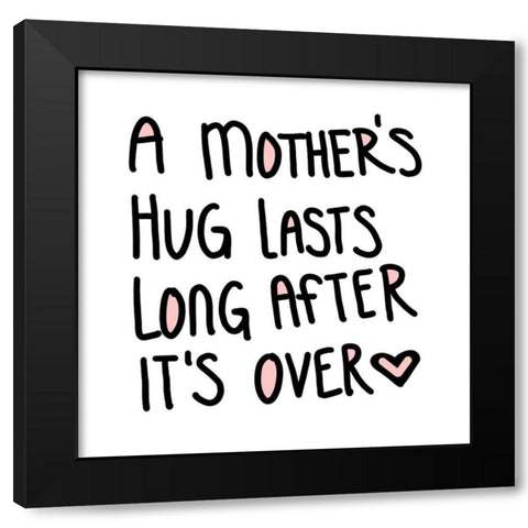 A Mothers Hug Black Modern Wood Framed Art Print with Double Matting by SD Graphics Studio