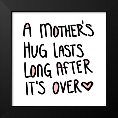 A Mothers Hug Black Modern Wood Framed Art Print by SD Graphics Studio