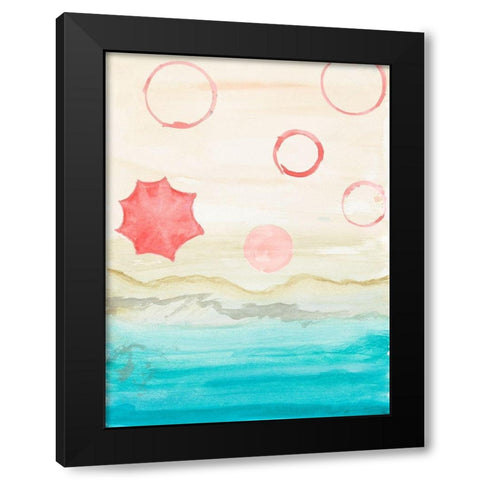 Watercolor Beach Stains I Black Modern Wood Framed Art Print with Double Matting by Ritter, Gina