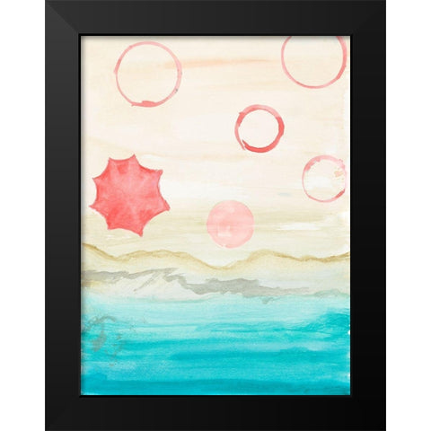 Watercolor Beach Stains I Black Modern Wood Framed Art Print by Ritter, Gina
