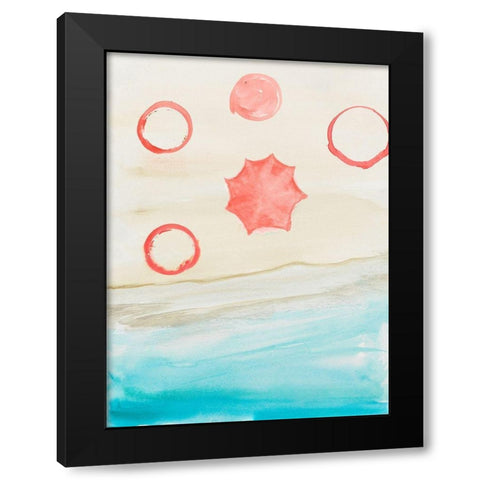 Watercolor Beach Stains II Black Modern Wood Framed Art Print with Double Matting by Ritter, Gina