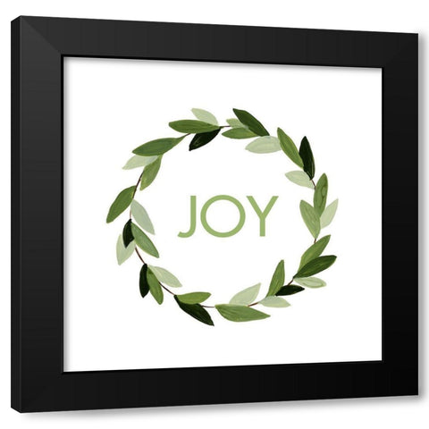 Modern Wreath II Black Modern Wood Framed Art Print by Loreth, Lanie