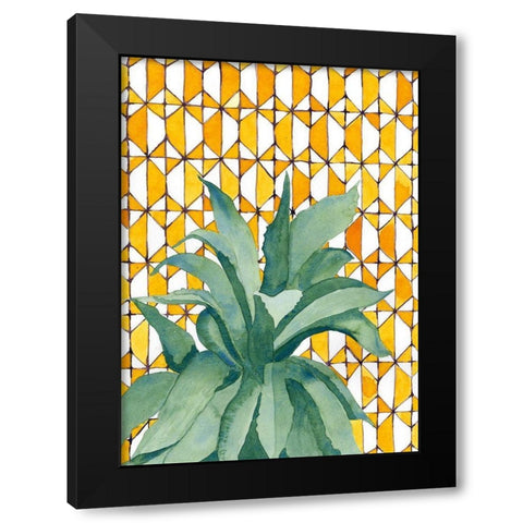 Yellow Tile Agave Black Modern Wood Framed Art Print by Bucheli, Jen