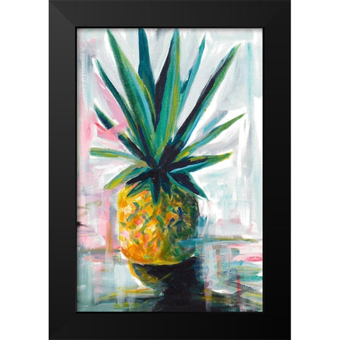 Pineapple Black Modern Wood Framed Art Print by Beauchamp, Andy