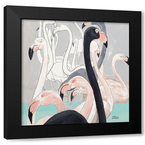 Flamazing I Black Modern Wood Framed Art Print with Double Matting by Pinto, Patricia