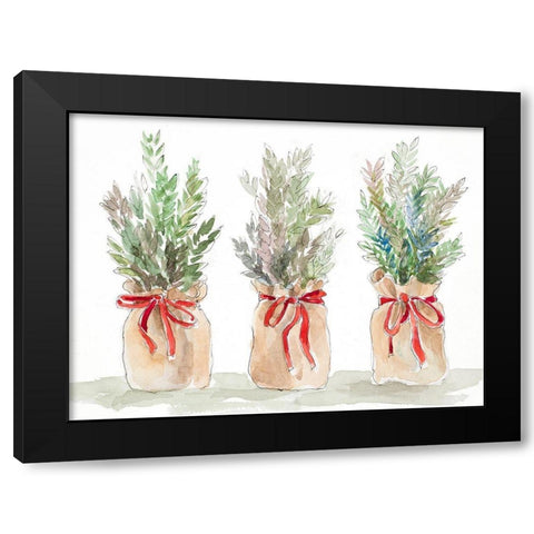 Spruce Wrapped in Burlap Black Modern Wood Framed Art Print by Loreth, Lanie