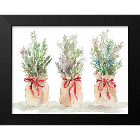 Spruce Wrapped in Burlap Black Modern Wood Framed Art Print by Loreth, Lanie