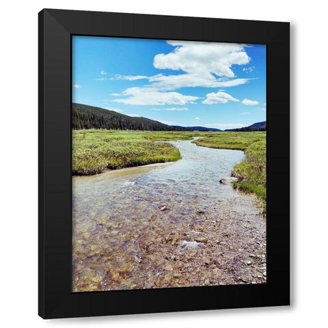 Rocky Stream Black Modern Wood Framed Art Print with Double Matting by Coppel, Anna
