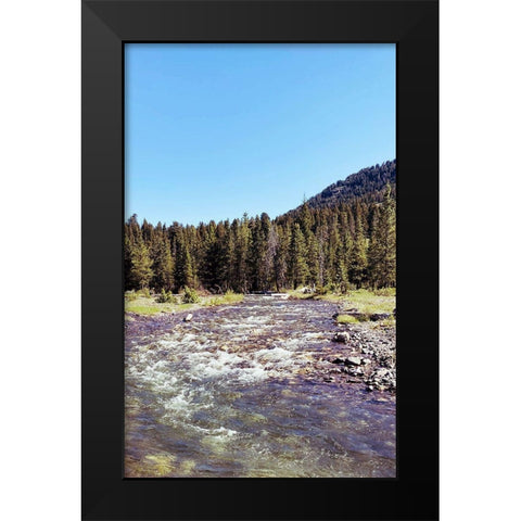 Lovely Stream Black Modern Wood Framed Art Print by Coppel, Anna