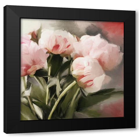 Floral Arrangement I Black Modern Wood Framed Art Print by Meneely, Dan