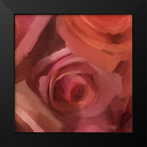 The Rose Maze Black Modern Wood Framed Art Print by Meneely, Dan