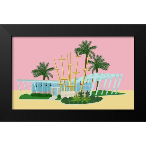 80s Style Black Modern Wood Framed Art Print by Bucheli, Jen
