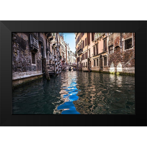 Rivers of Venice Black Modern Wood Framed Art Print by Bill Carson Photography